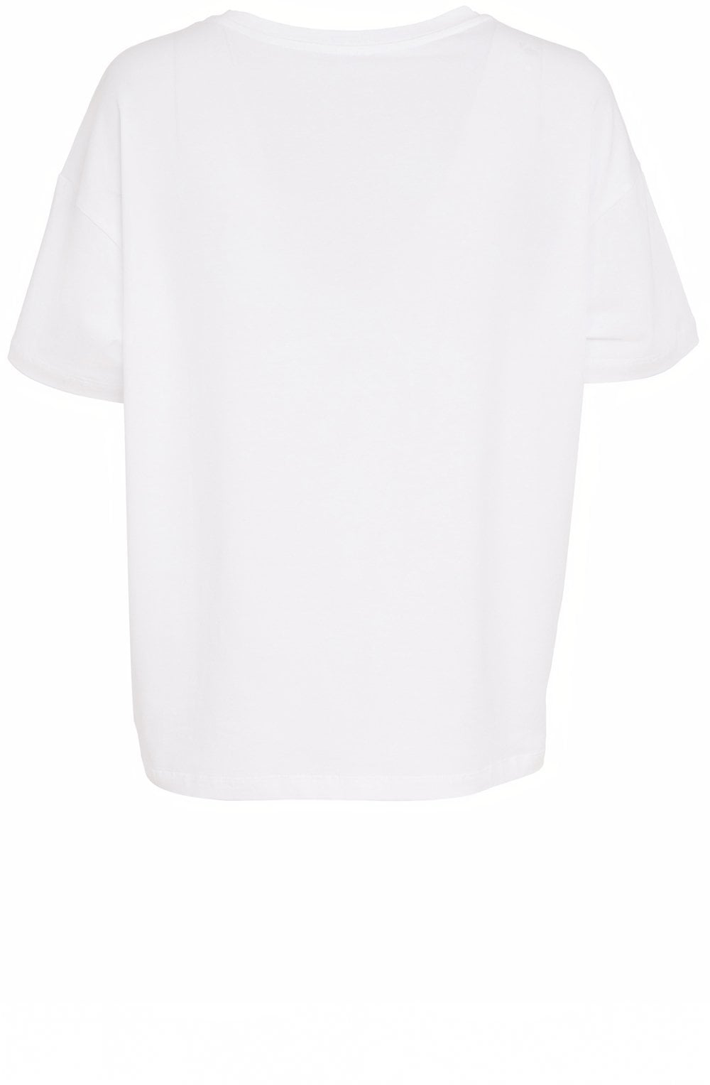 White Asymmetric Hemline Oversized Top