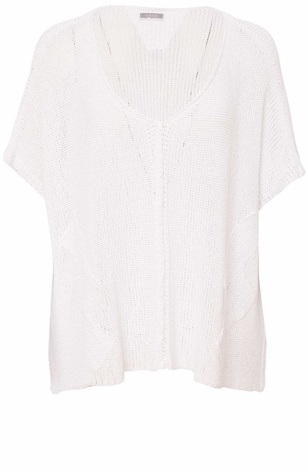 White Loose Knit Pullover