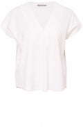 White Luxury Jersey V Neck T Shirt