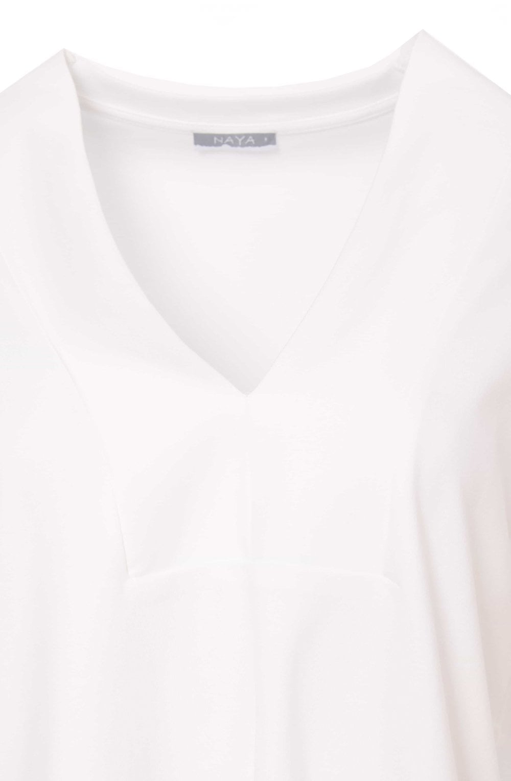 White Luxury Jersey V Neck T Shirt