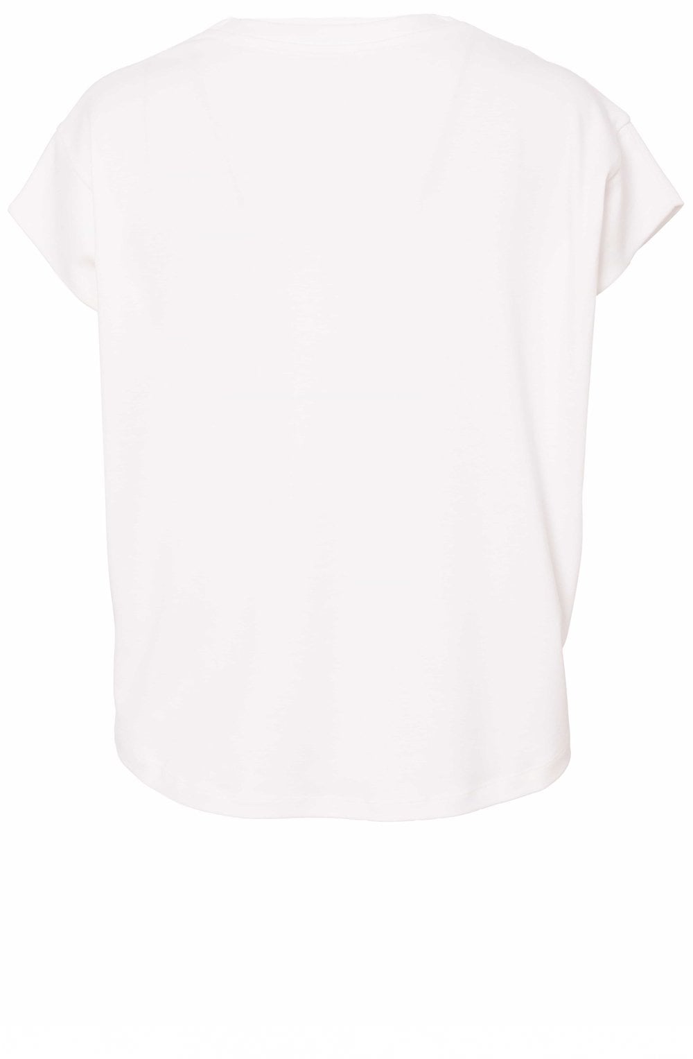 White Luxury Jersey V Neck T Shirt