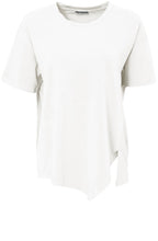 White Oversized Asymmetric T Shirt
