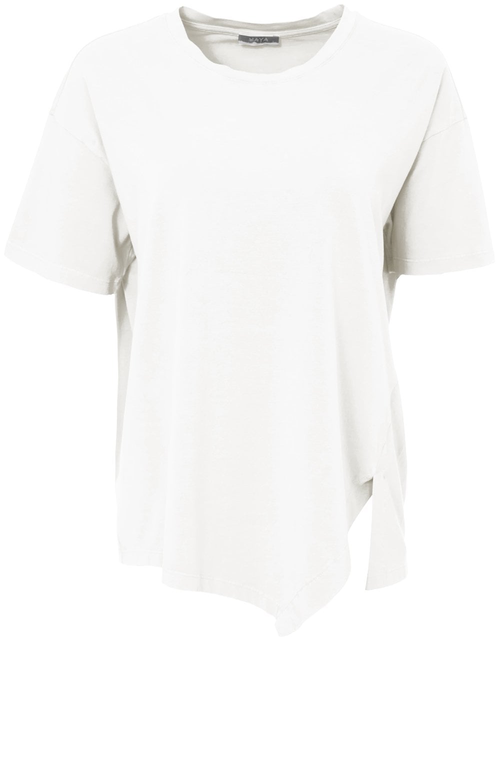 White Oversized Asymmetric T Shirt
