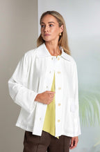 White Oversized Summer Weight Shirt Jacket