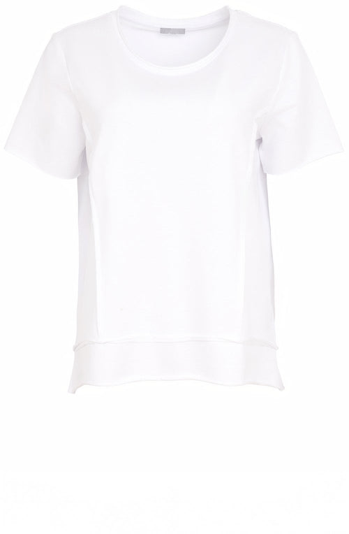 White Raw Seam Oversized T Shirt