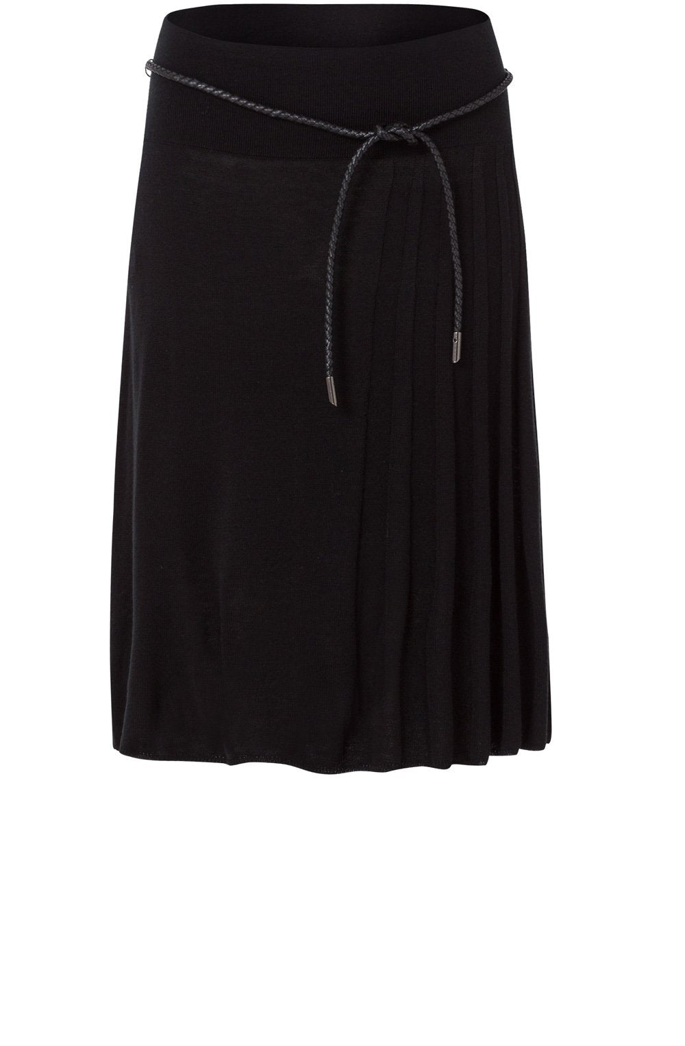 A Line Black Knit Skirt