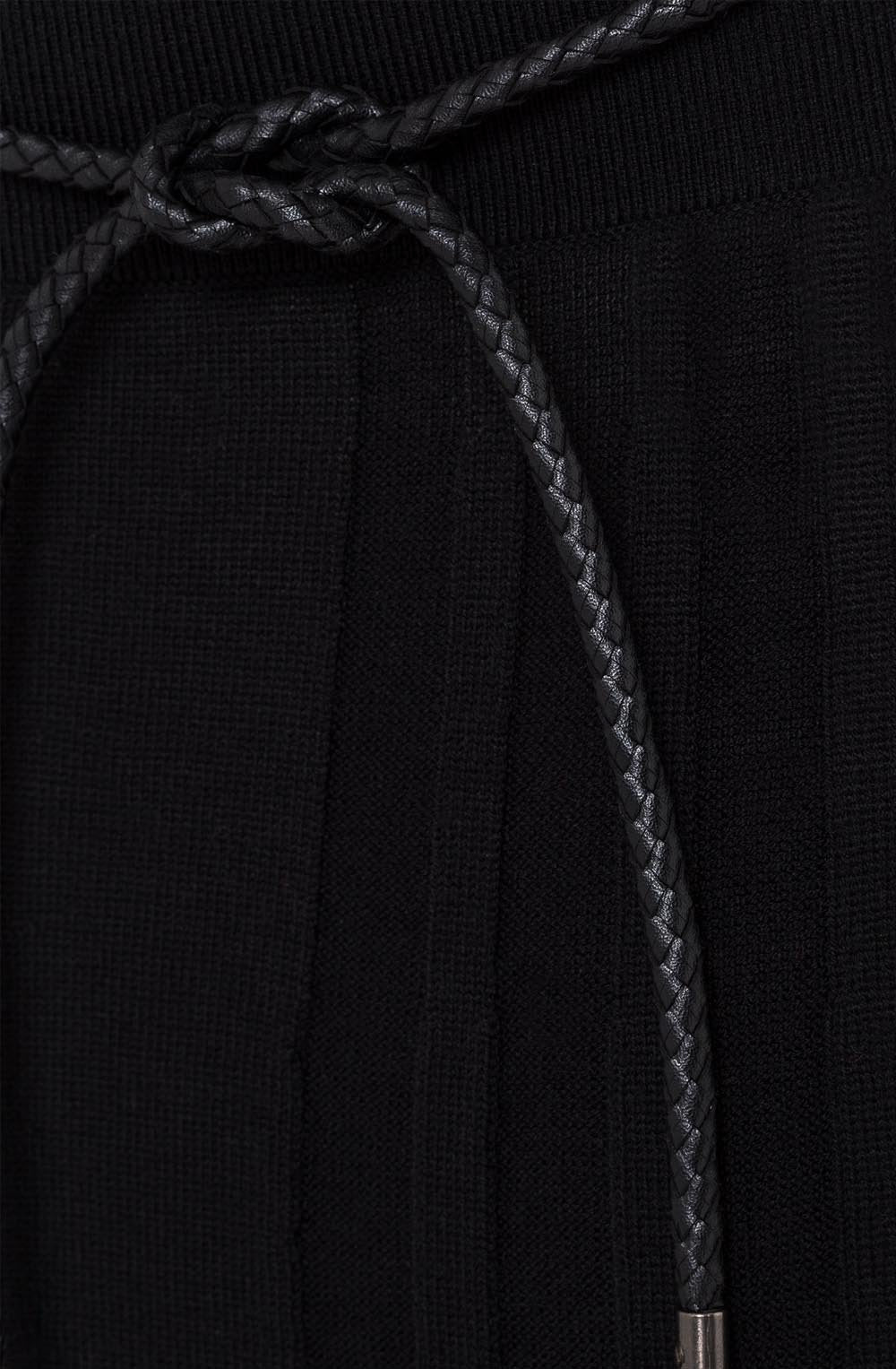 A Line Black Knit Skirt