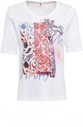 Abstract Floral Design Jersey T Shirt