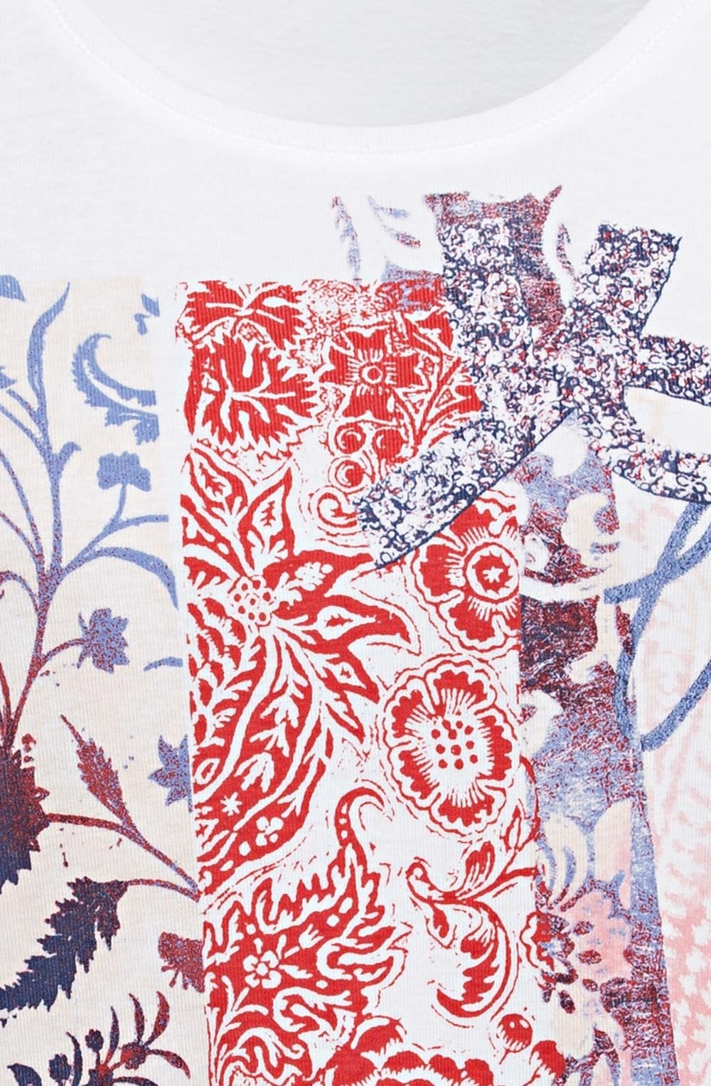 Abstract Floral Design Jersey T Shirt
