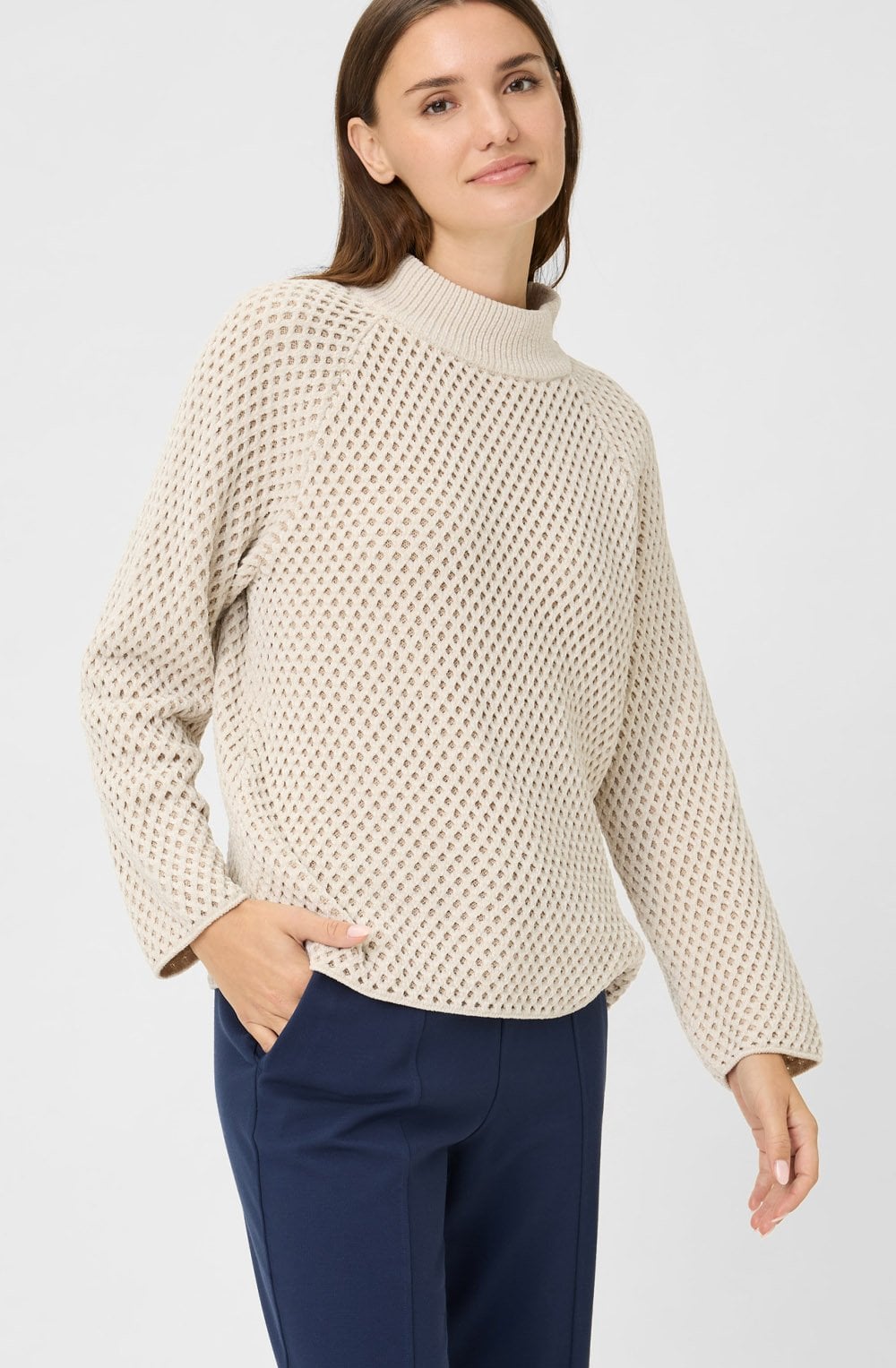 Almond Beige Honeycomb Henny Jumper
