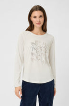 Almond Beige Melange Foil and Stud Hannah Top