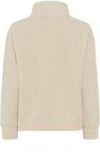 Almond Beige Quarter Zip Fluffy Cora Jumper