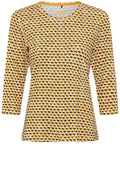 Amber Abstract Design Edda Top