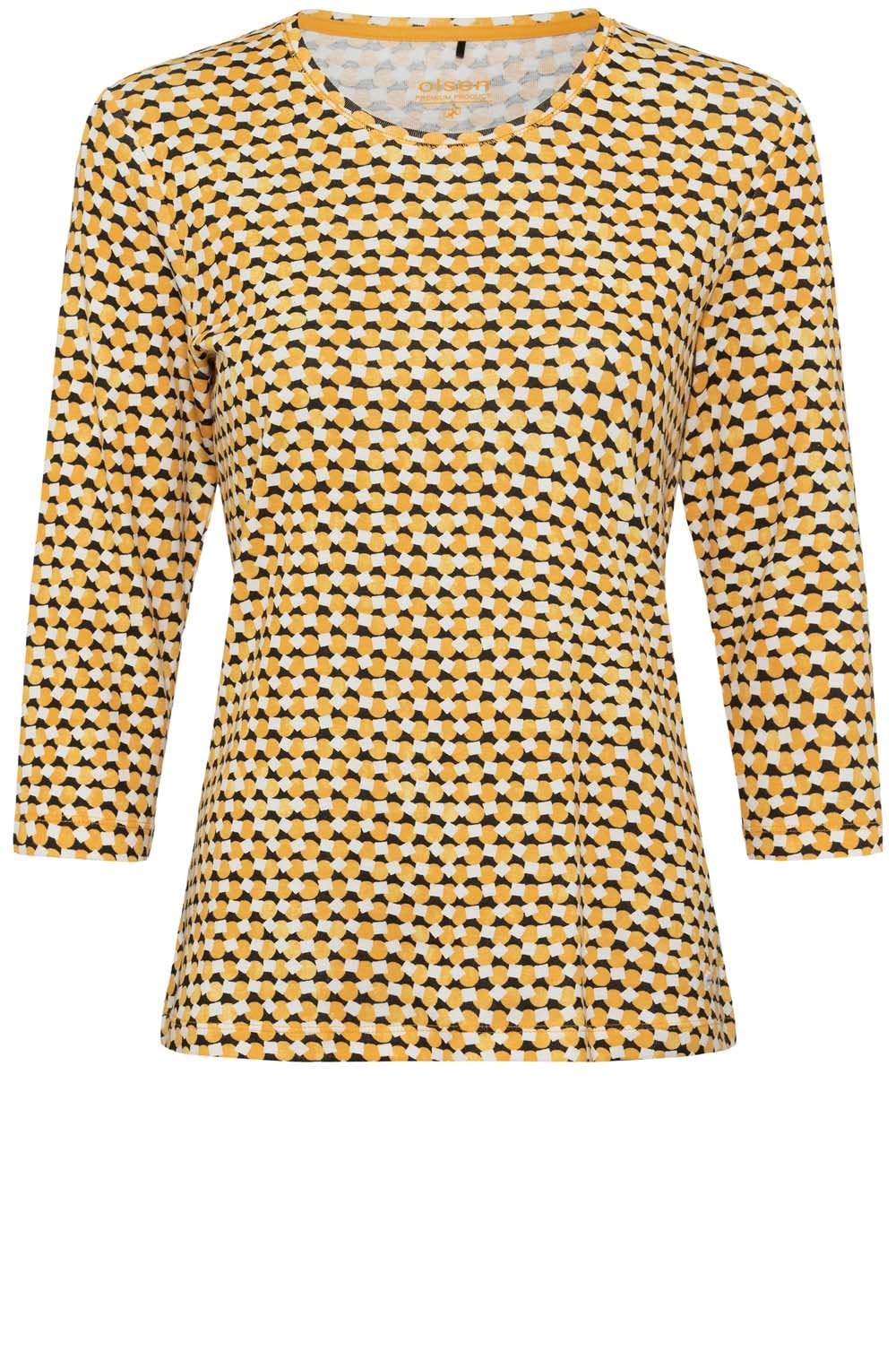 Amber Abstract Design Edda Top