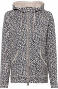 Animal Print Hooded Jersey Sweater
