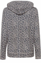 Animal Print Hooded Jersey Sweater