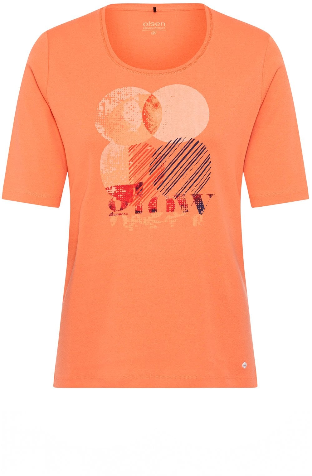 Apricot Crush Abstract Glow Edda T Shirt