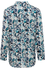 Aqua Crystal Bold Print Blouse