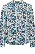 Aqua Crystal Bold Print Top