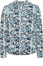 Aqua Crystal Bold Print Top
