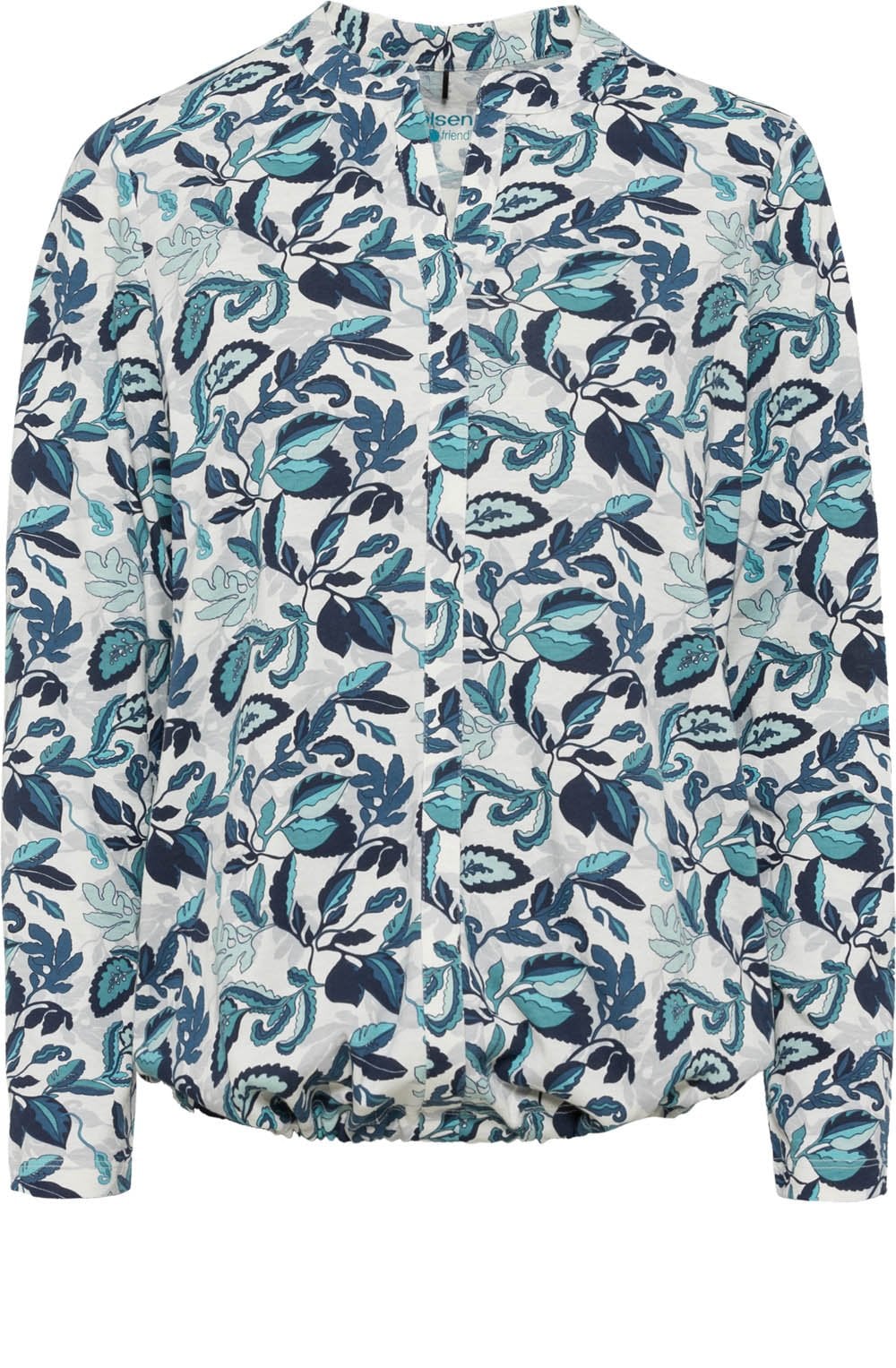 Aqua Crystal Bold Print Top