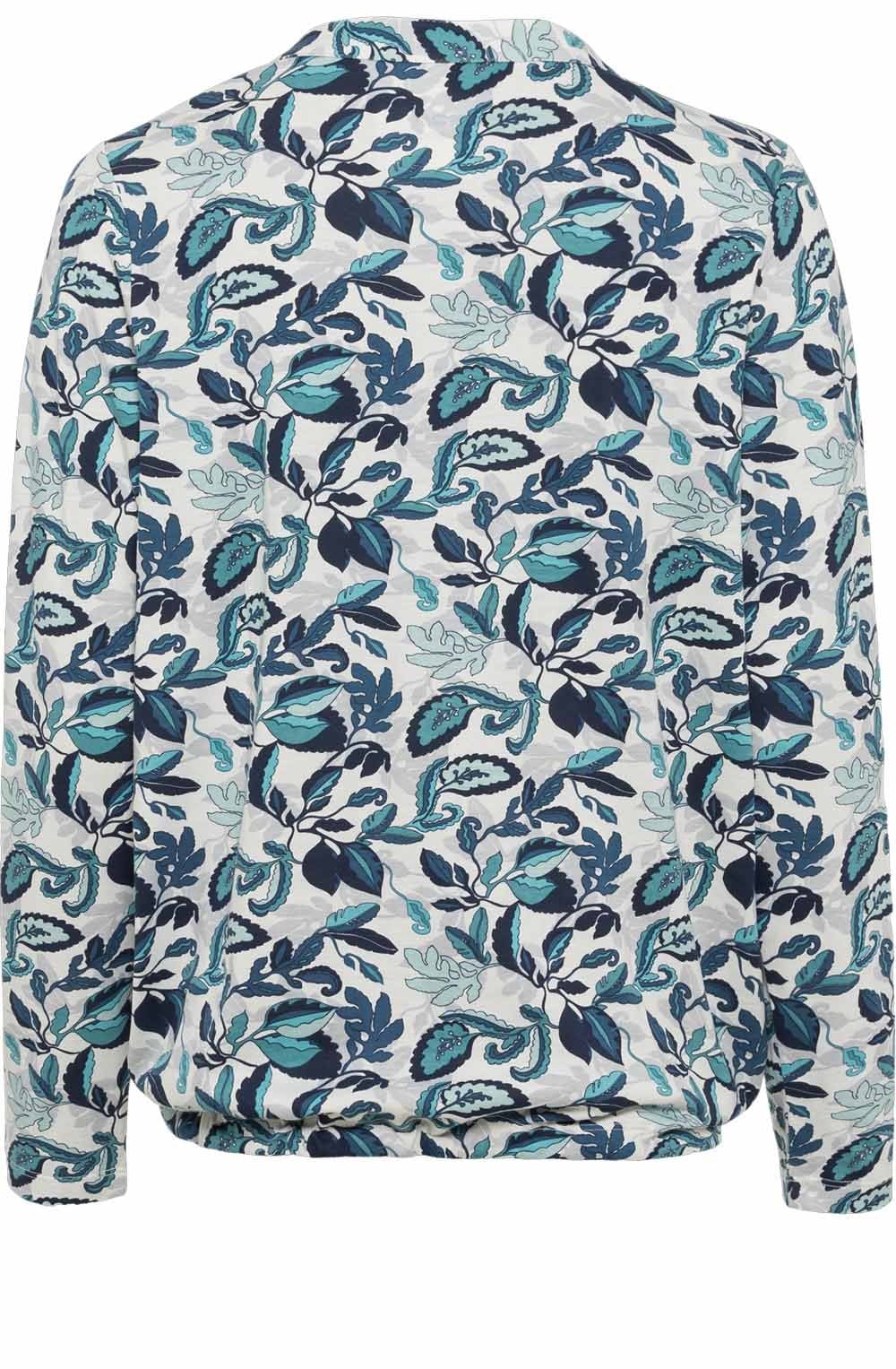 Aqua Crystal Bold Print Top