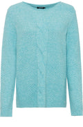 Aqua Crystal Contrast Knit Jumper