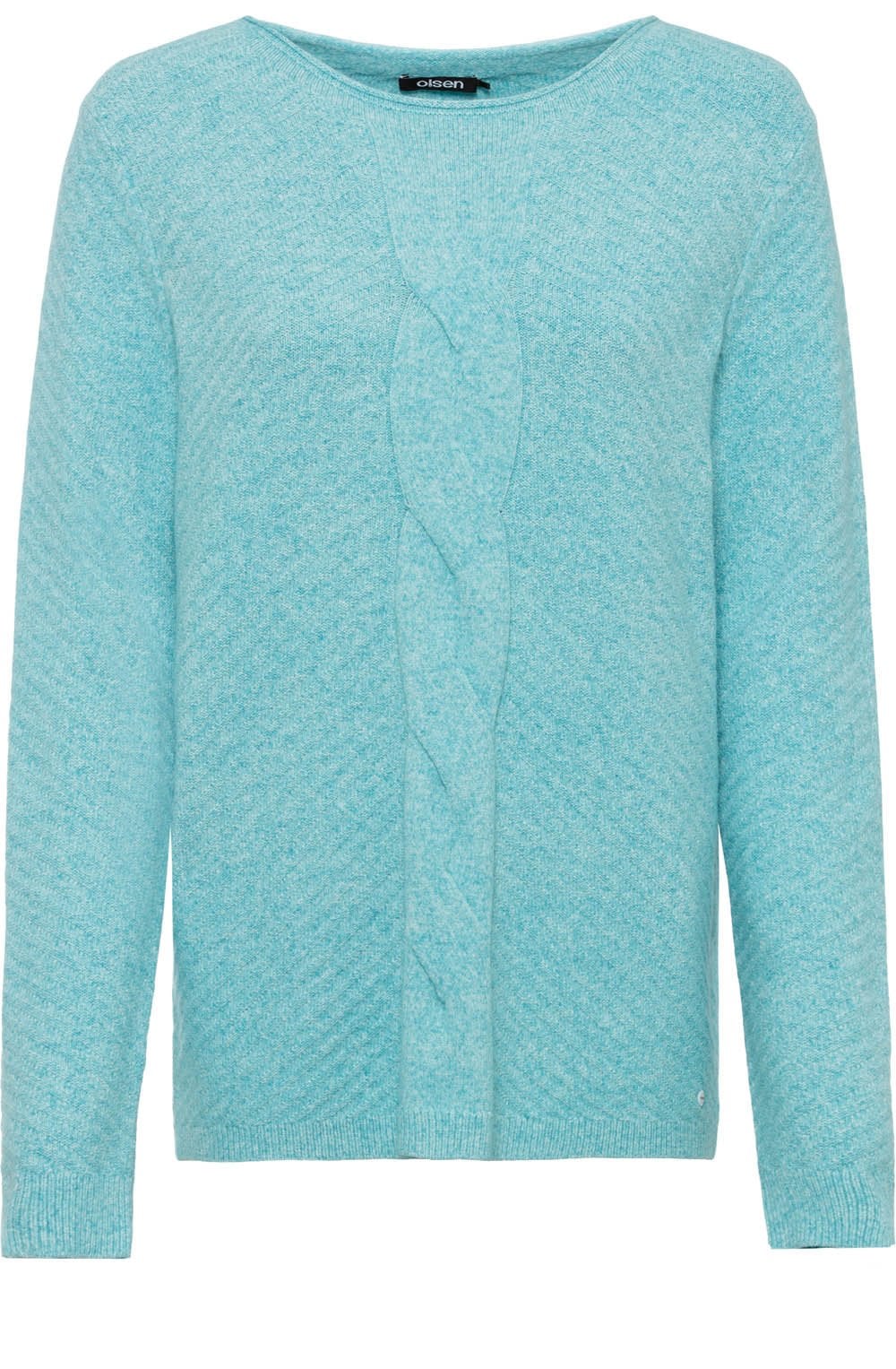 Aqua Crystal Contrast Knit Jumper