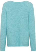 Aqua Crystal Contrast Knit Jumper