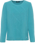 Aqua Crystal Patterned Knit Jumper
