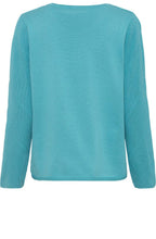 Aqua Crystal Patterned Knit Jumper