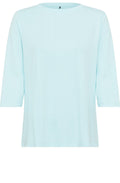 Aqua Mint Check Stitch Hannah Top