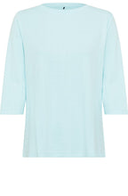 Aqua Mint Check Stitch Hannah Top