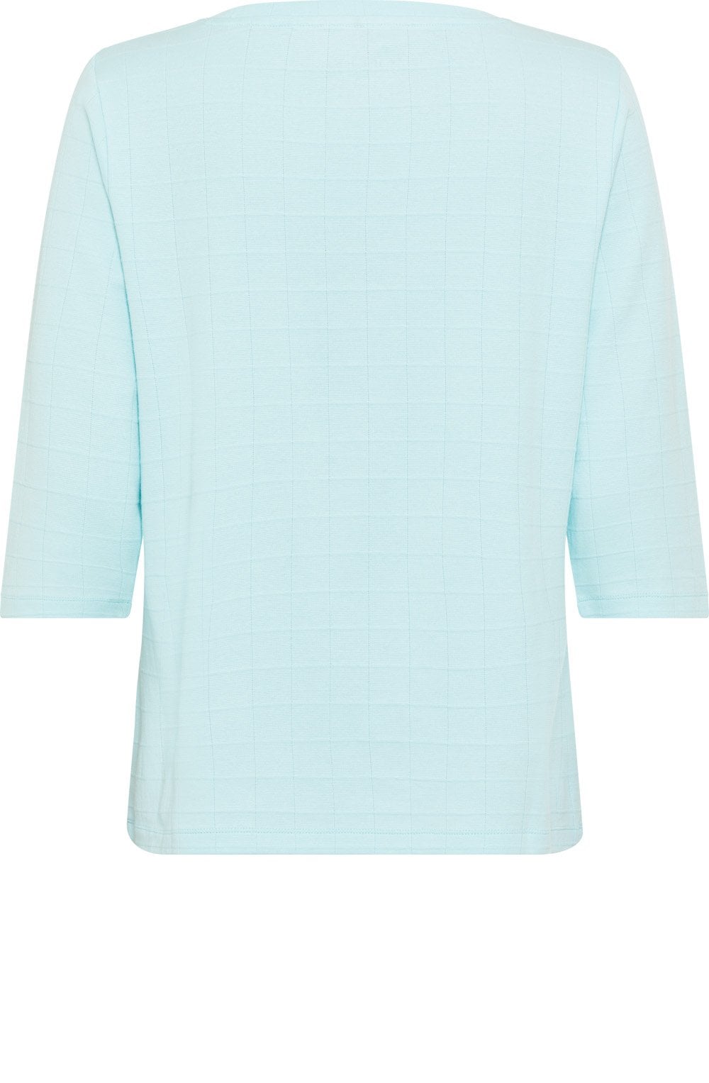 Aqua Mint Check Stitch Hannah Top