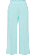 Aqua Mint Linen Anna Cropped Trousers