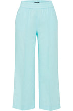 Aqua Mint Linen Anna Cropped Trousers