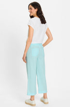 Aqua Mint Linen Anna Cropped Trousers