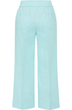 Aqua Mint Linen Anna Cropped Trousers