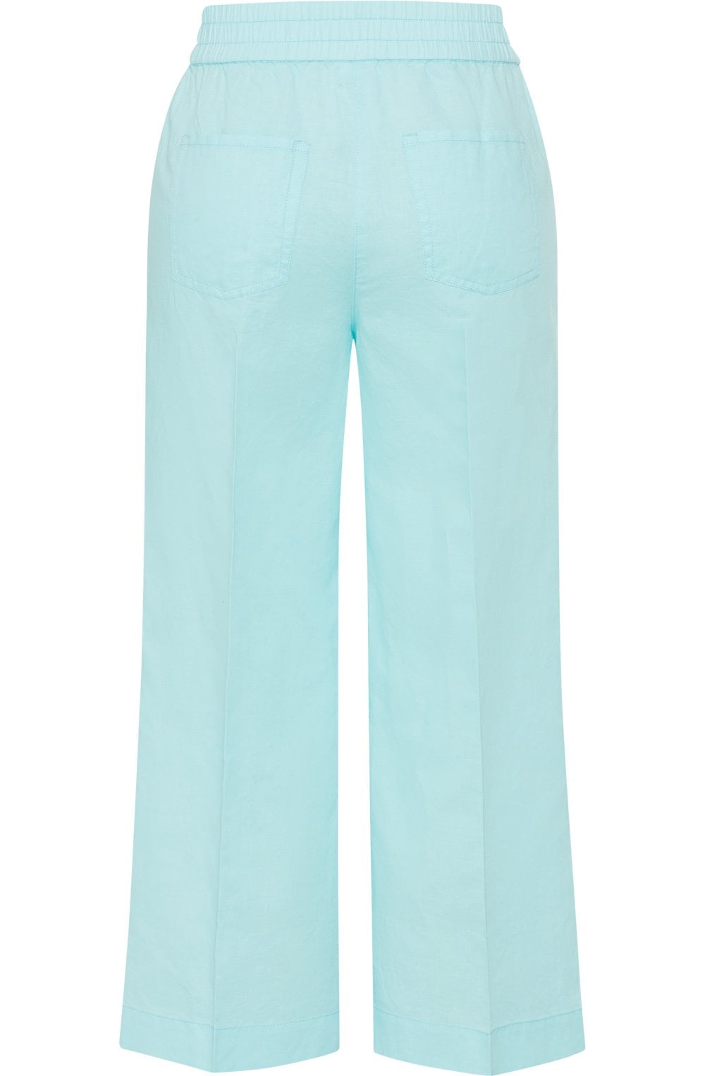 Aqua Mint Linen Anna Cropped Trousers