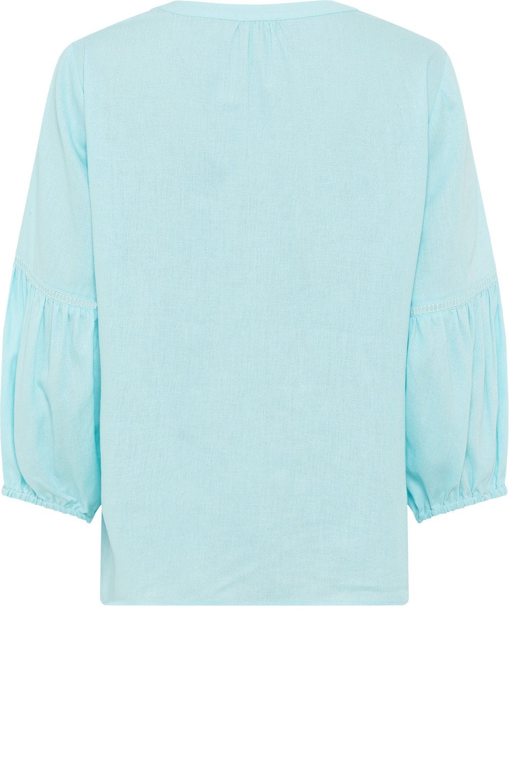Aqua Mint Pleated Blouse