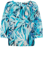 Aruba Blue Elasticated Hem Blouse