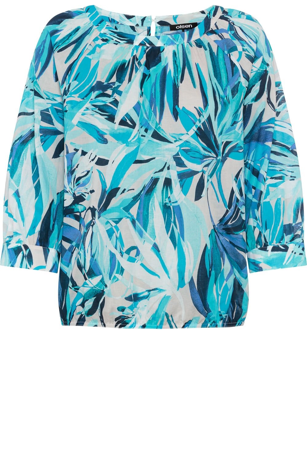 Aruba Blue Elasticated Hem Blouse