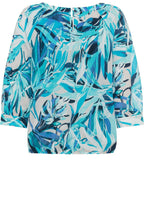 Aruba Blue Elasticated Hem Blouse