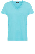 Aruba Blue Embroidered Neck Hannah T Shirt