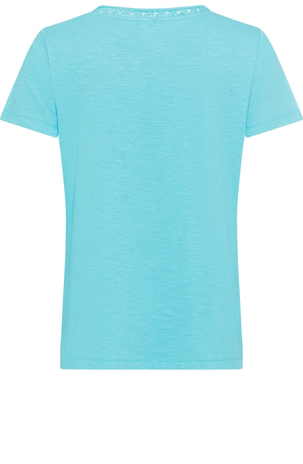 Aruba Blue Embroidered Neck Hannah T Shirt