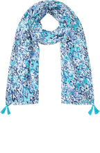 Aruba Blue Ocean Breeze Tasselled Scarf