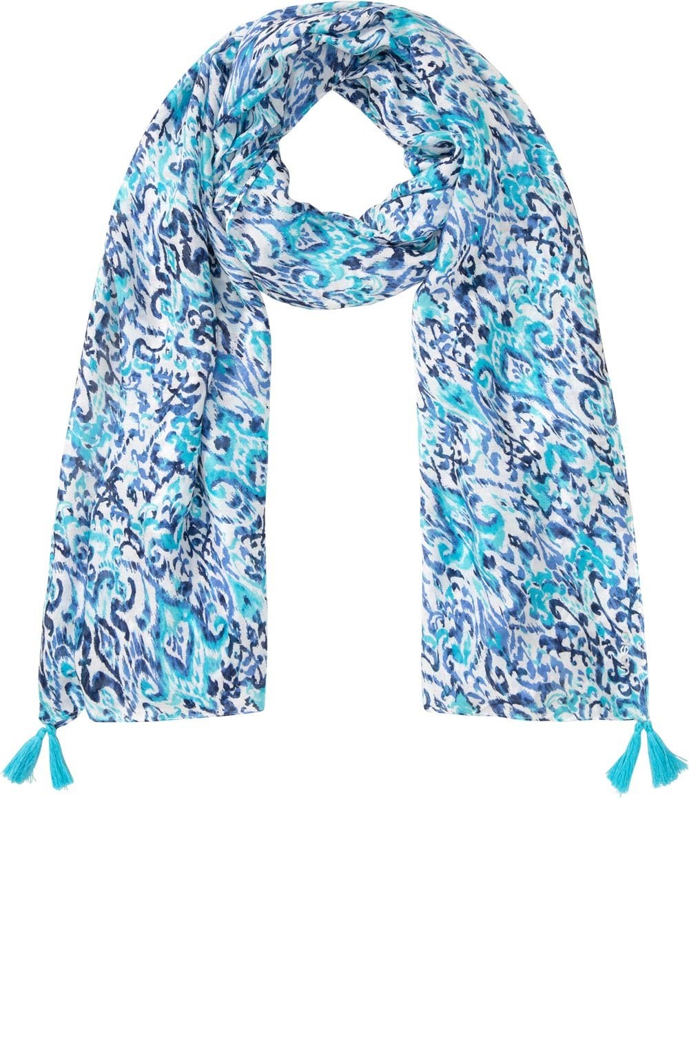 Aruba Blue Ocean Breeze Tasselled Scarf