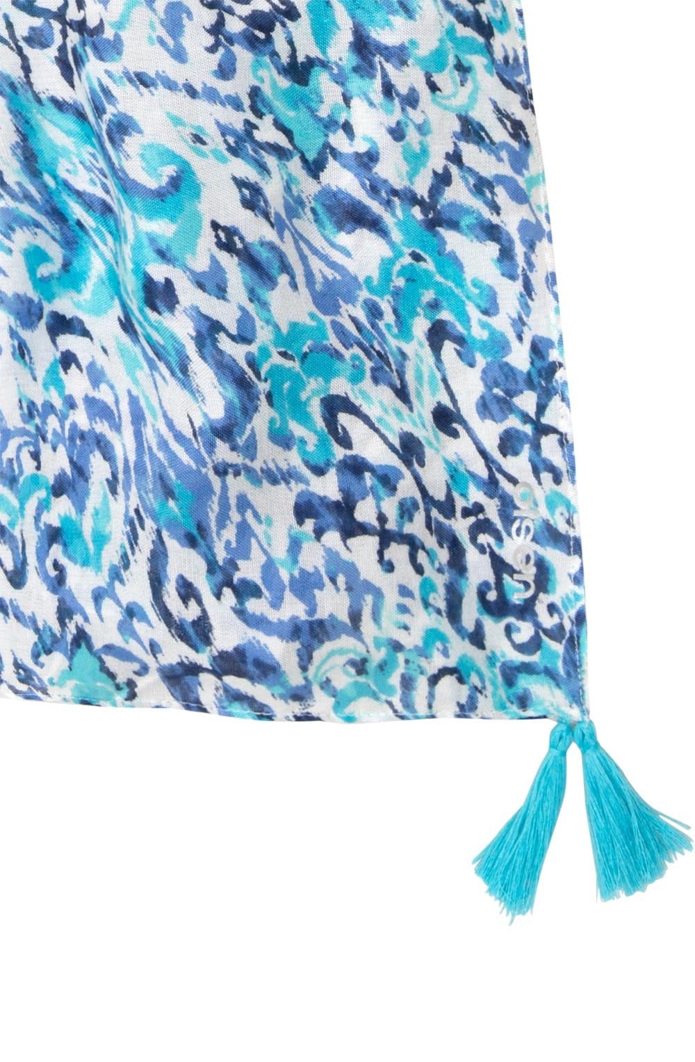 Aruba Blue Ocean Breeze Tasselled Scarf