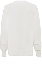 Balloon Sleeved Off White Jumper