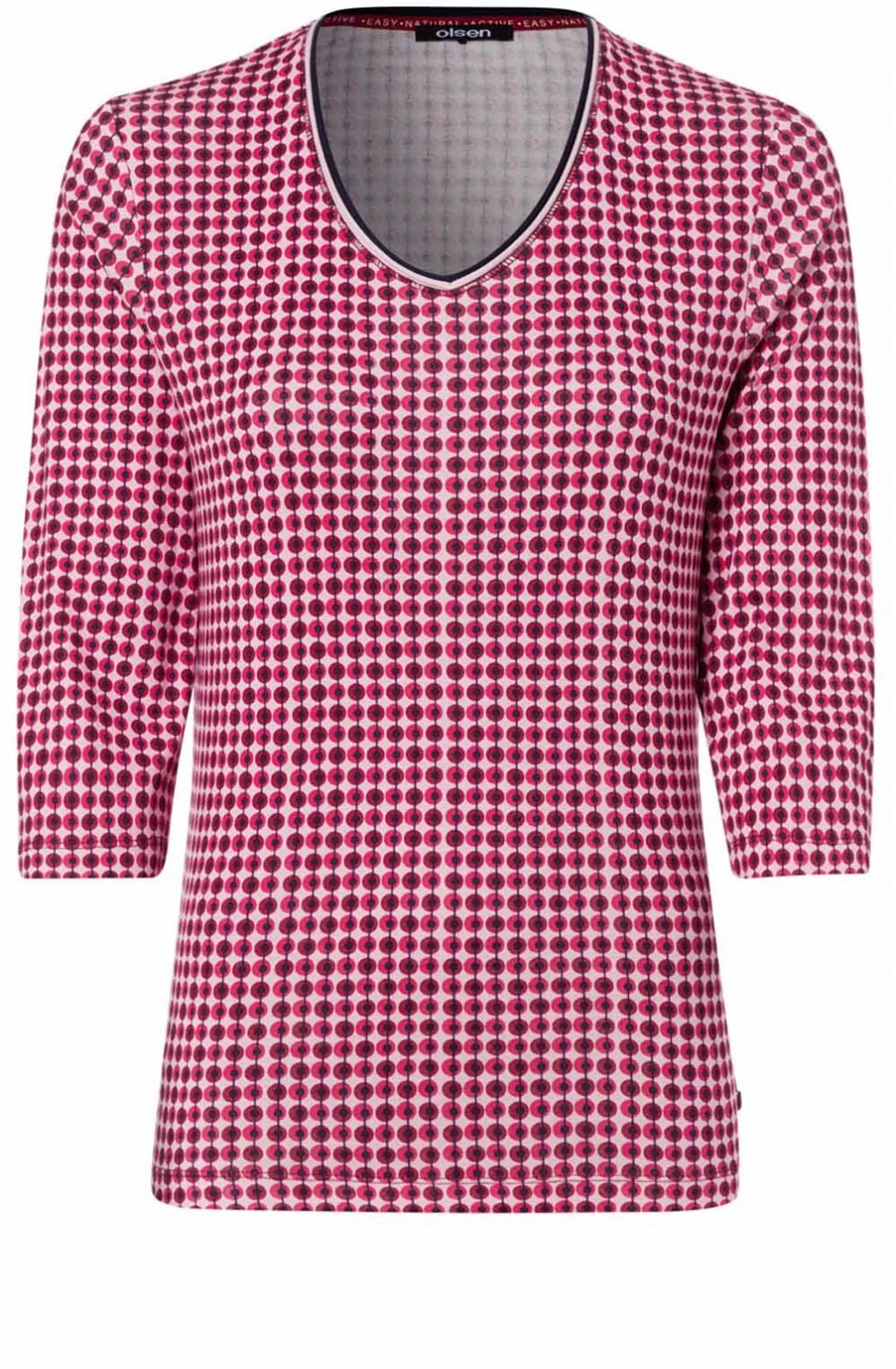 Barolo Red Spot Print Top